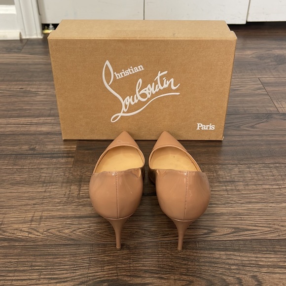 Christian Louboutin Paris Nude Décolleté 554 70 Patent Heel - Picture 6 of 10